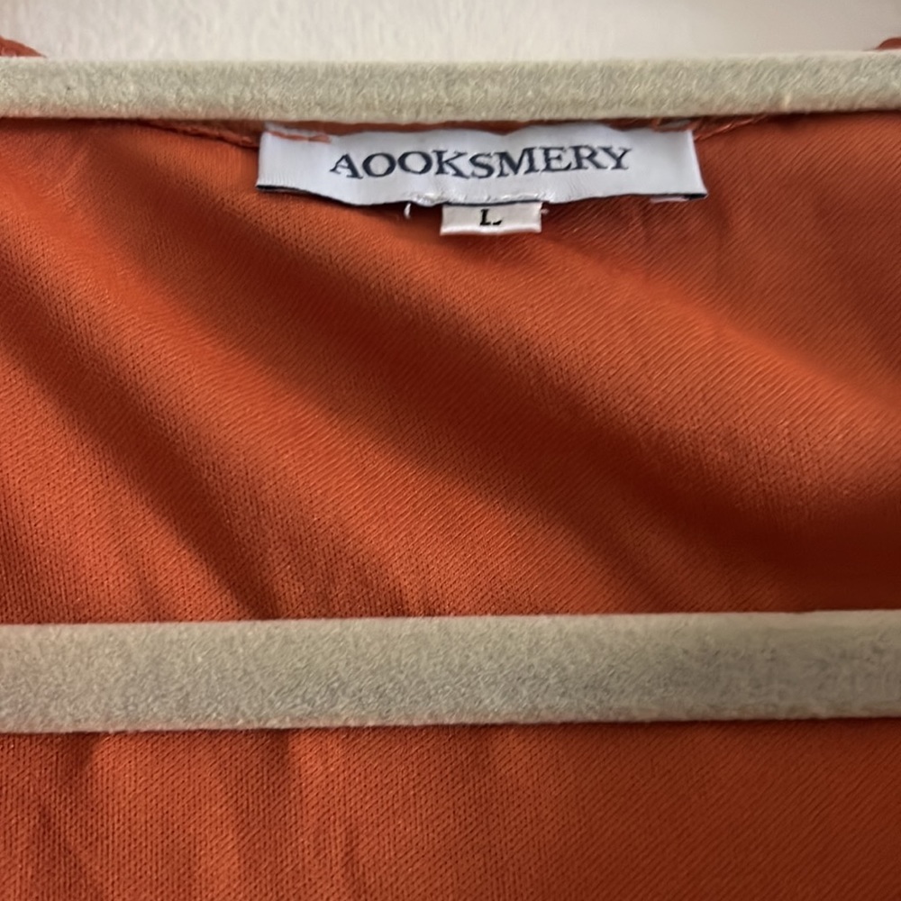 Long Sleeve Burnt Orange Dress - Picture 3 of 7